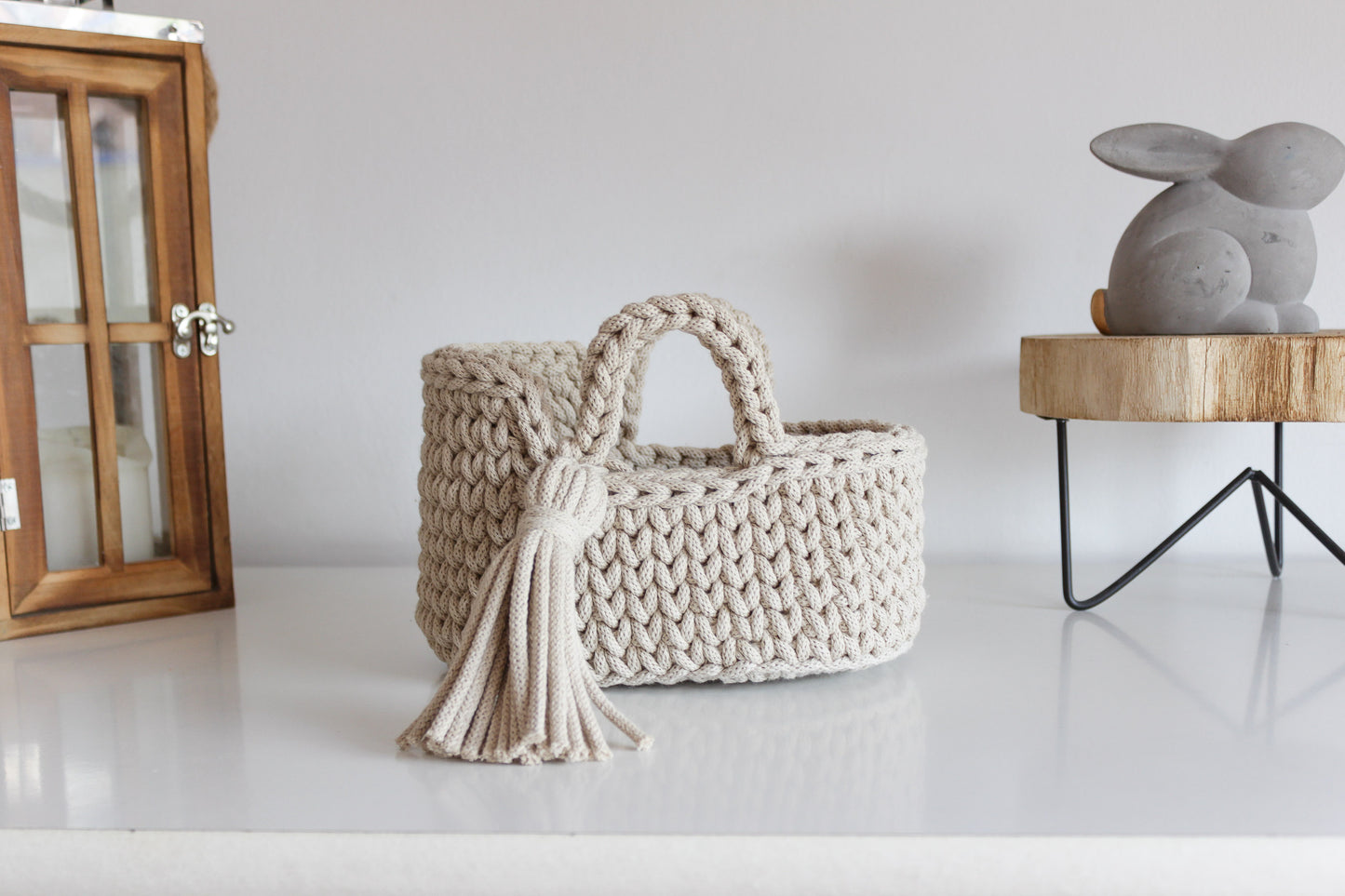 22cm MINI DOLL MOSES BASKET | BEIGE