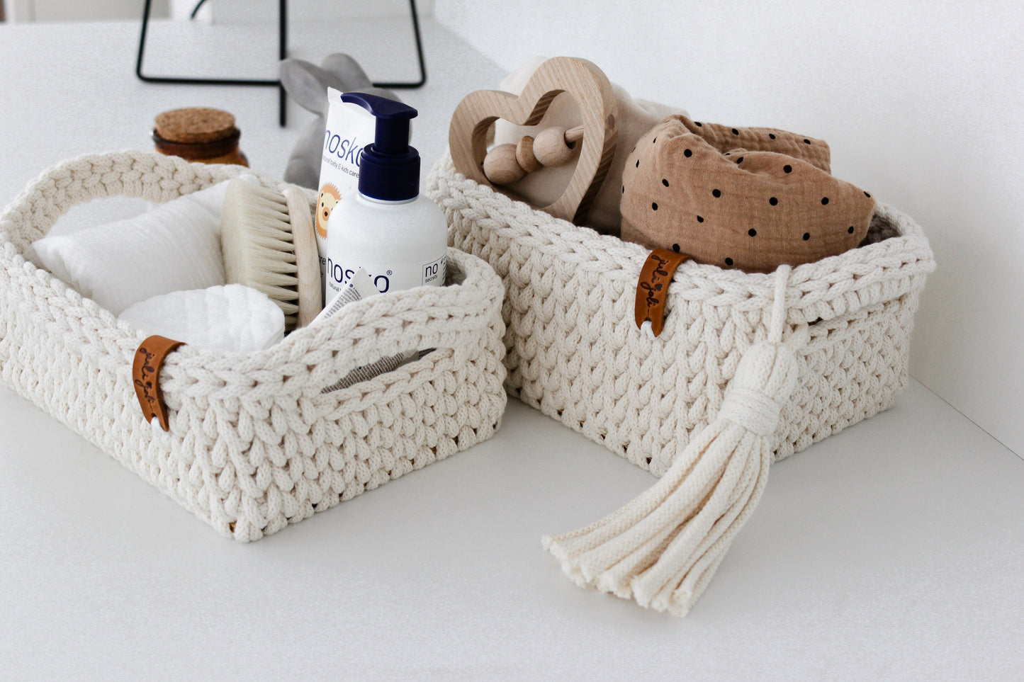 RECTANGLE BASKET SET of 2 | NATURAL