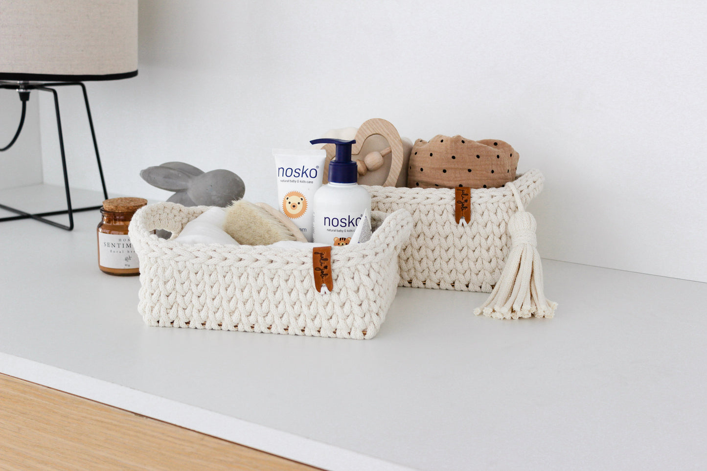 RECTANGLE BASKET SET of 2 | NATURAL