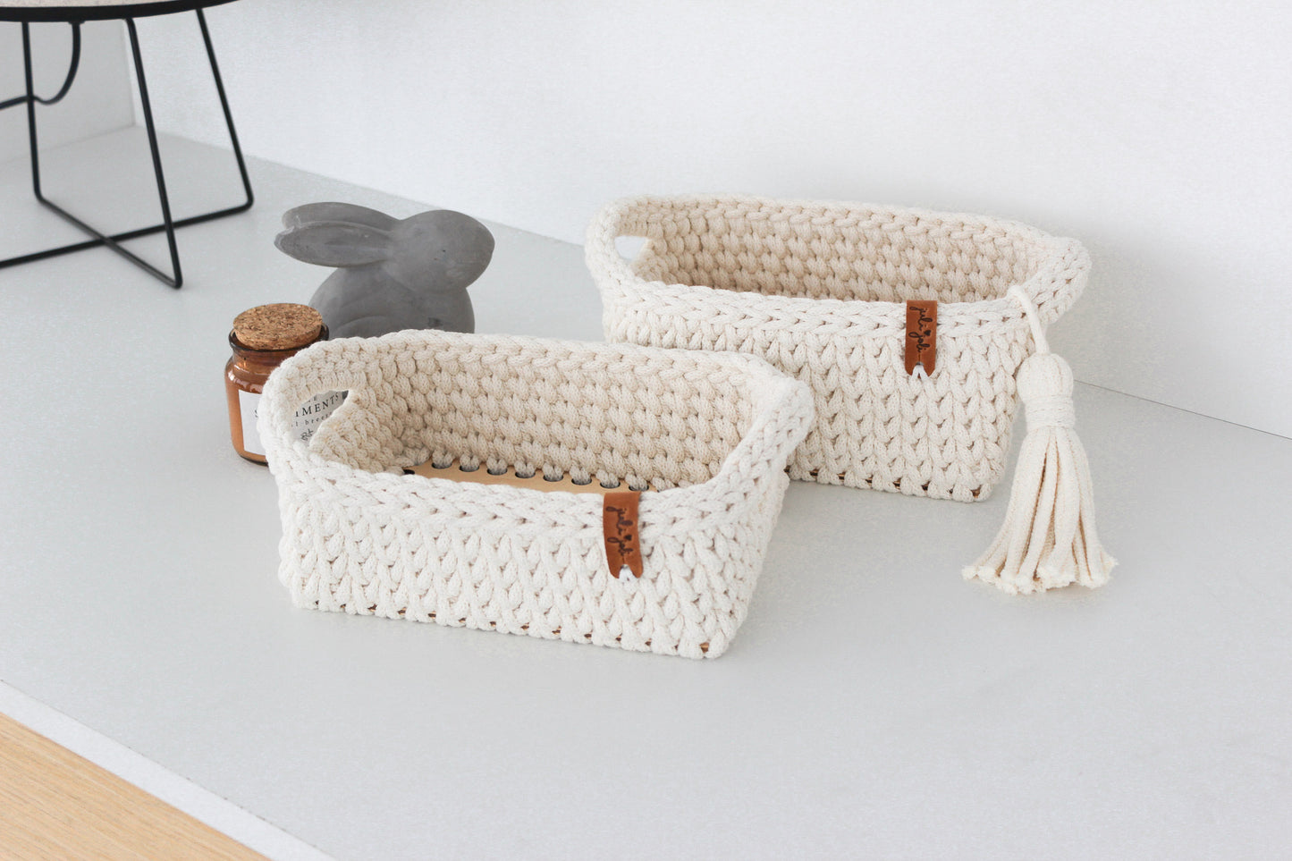 RECTANGLE BASKET SET of 2 | NATURAL