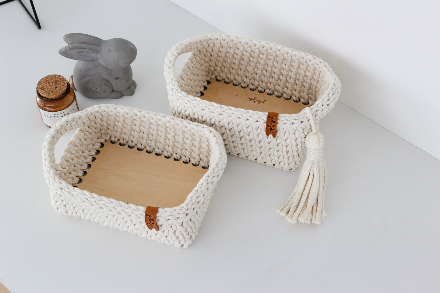 RECTANGLE BASKET SET of 2 | NATURAL