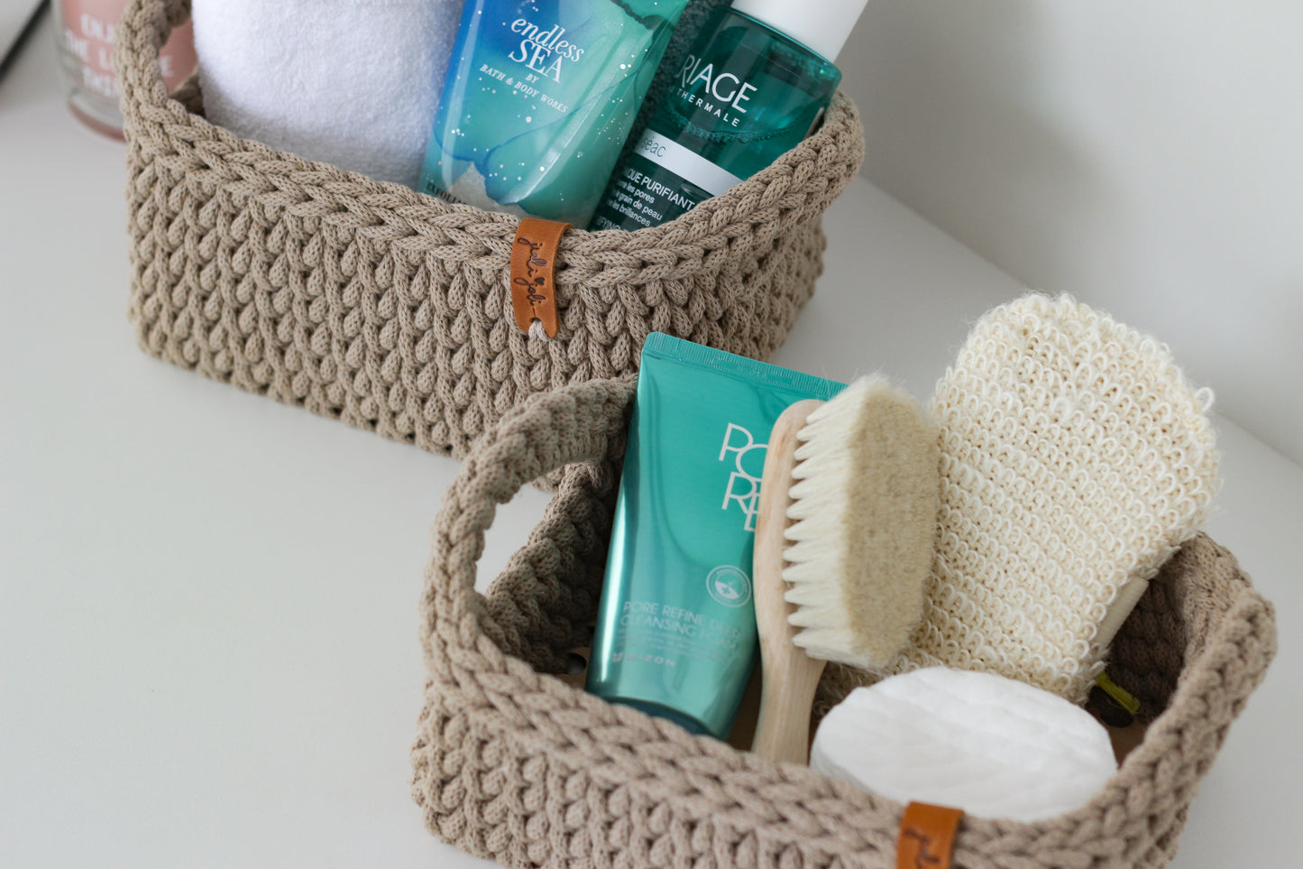 RECTANGLE BASKET SET of 2 | SAND