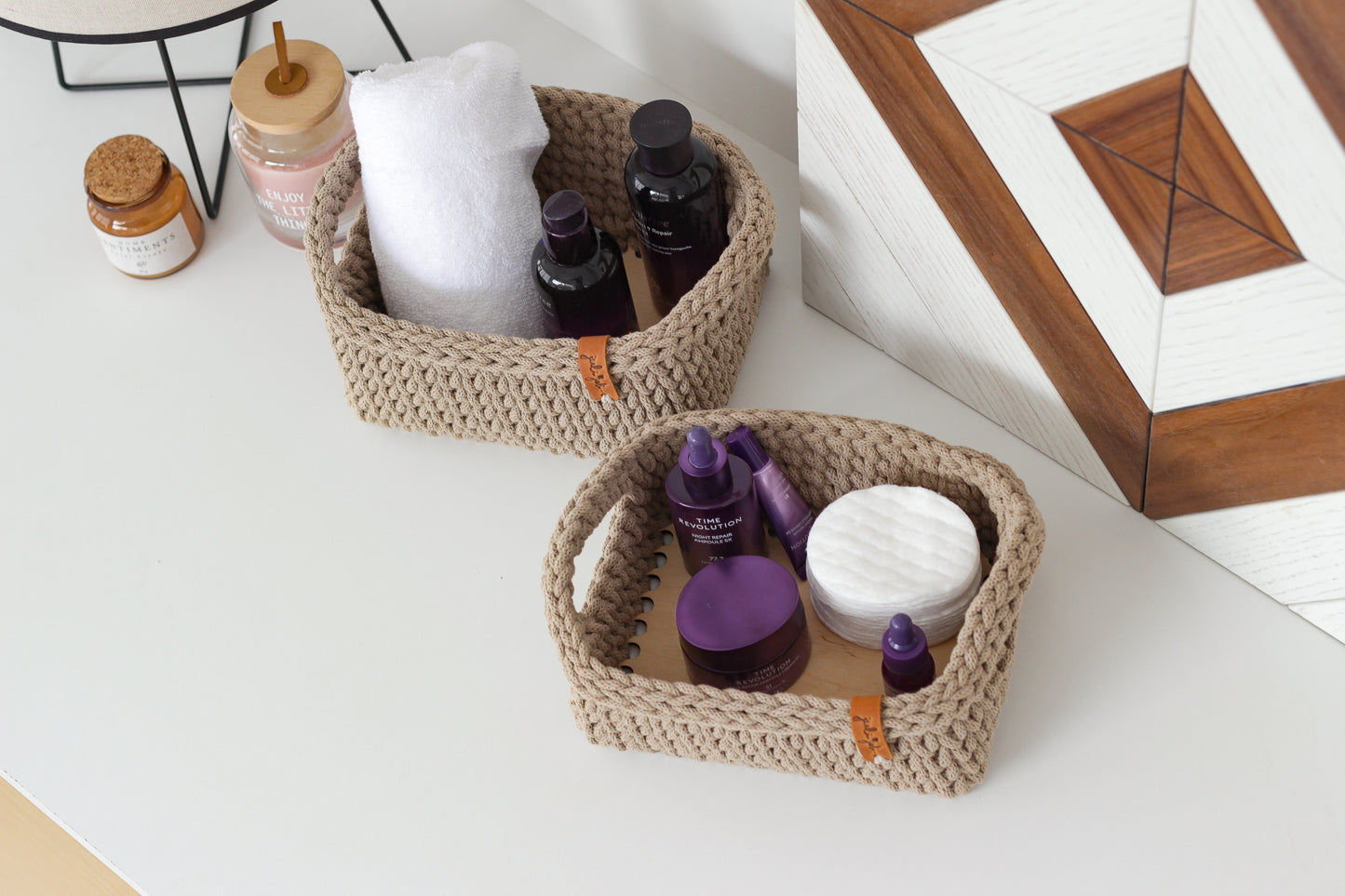 RECTANGLE BASKET LOW | SAND