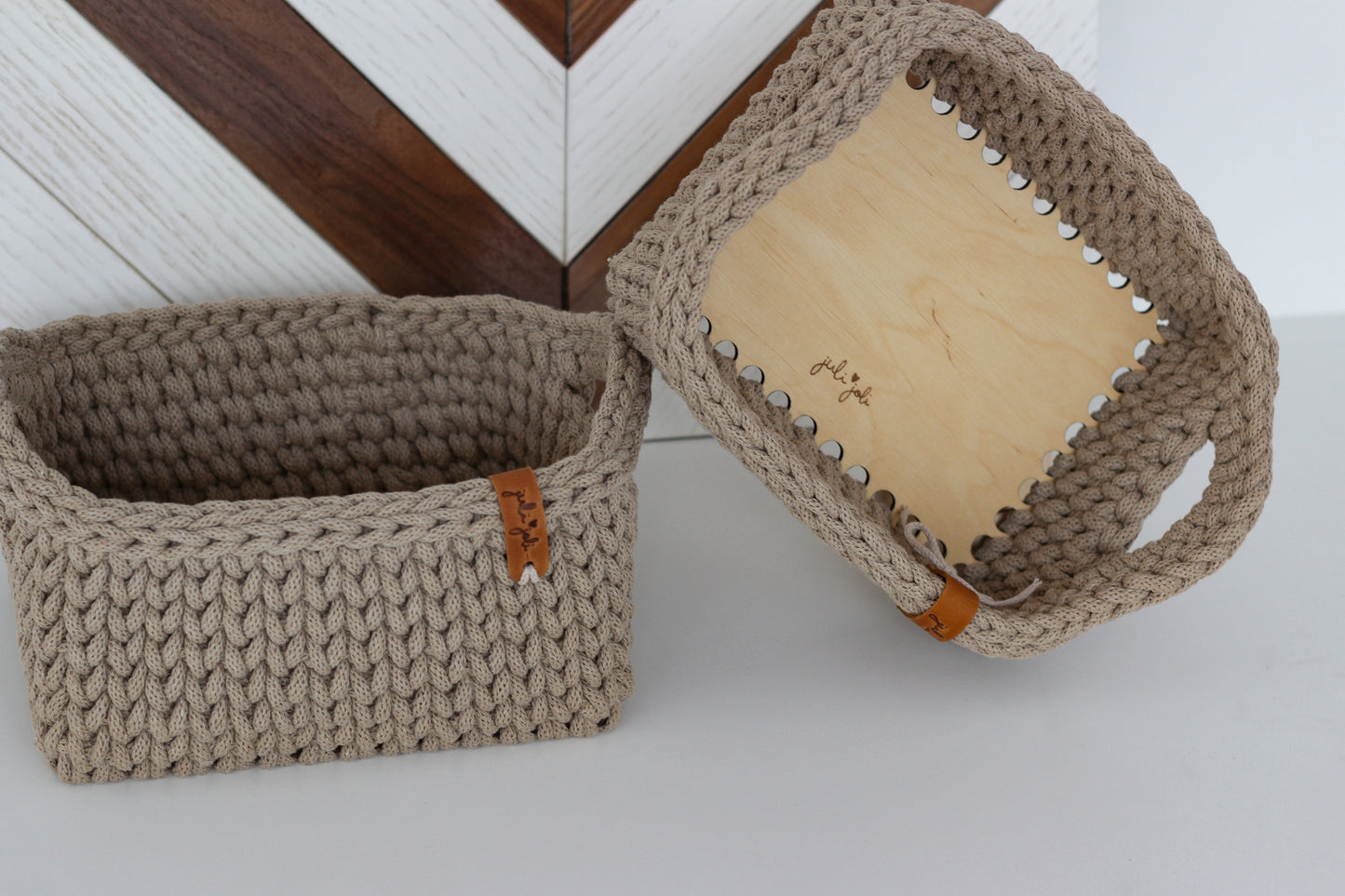 RECTANGLE BASKET SET of 2 | SAND