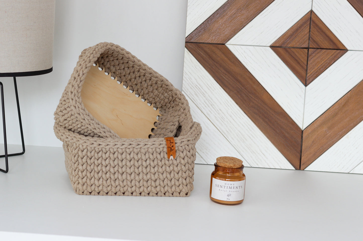 RECTANGLE BASKET SET of 2 | SAND
