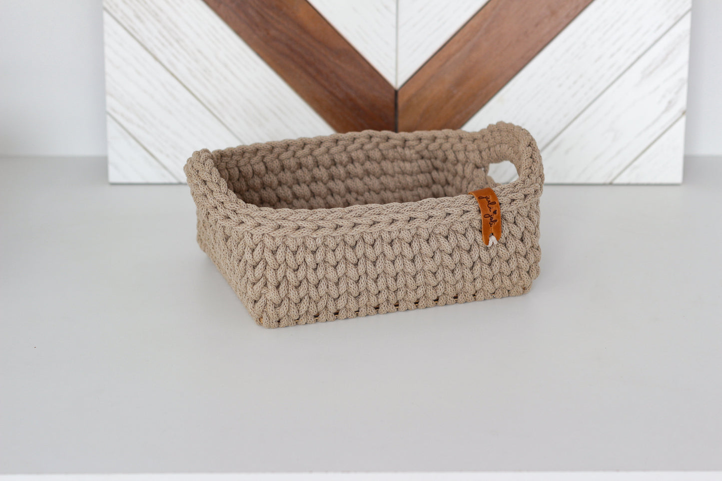 RECTANGLE BASKET LOW | SAND
