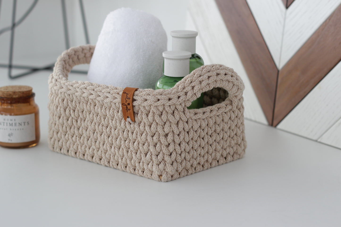 RECTANGLE BASKET MEDIUM | WARM BEIGE