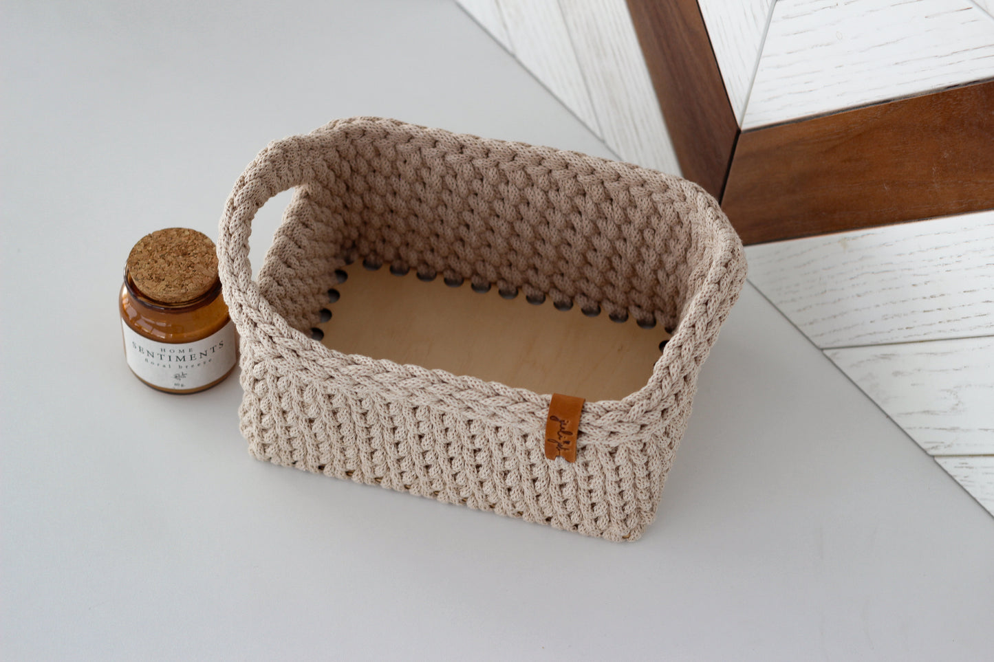 RECTANGLE BASKET MEDIUM | WARM BEIGE