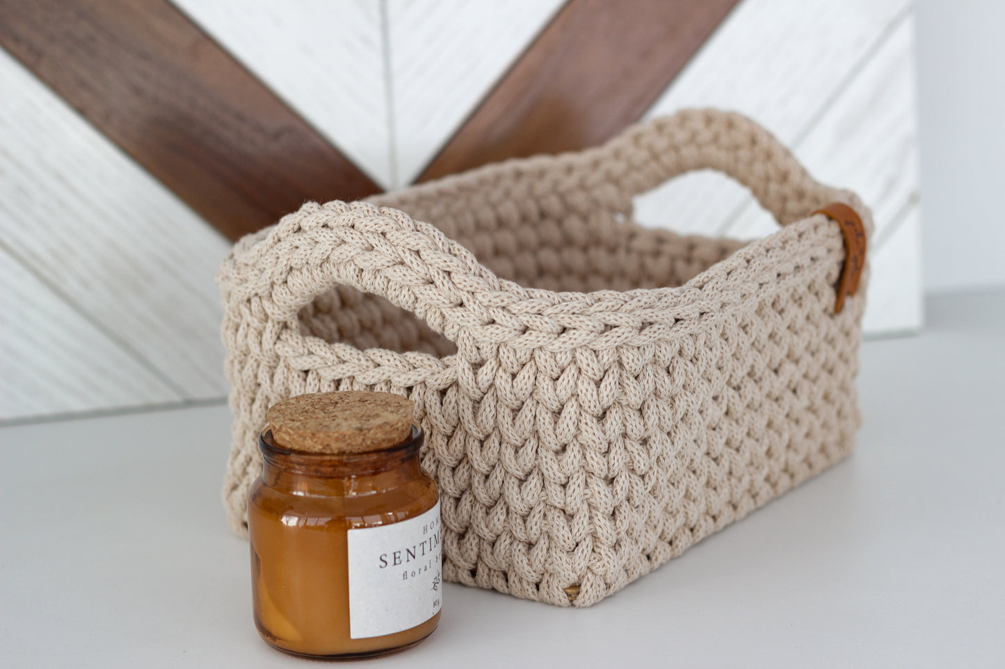RECTANGLE BASKET MEDIUM | WARM BEIGE