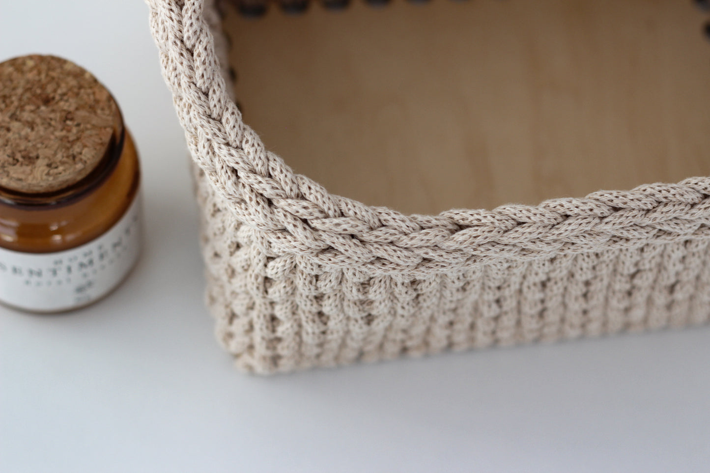 RECTANGLE BASKET MEDIUM | WARM BEIGE