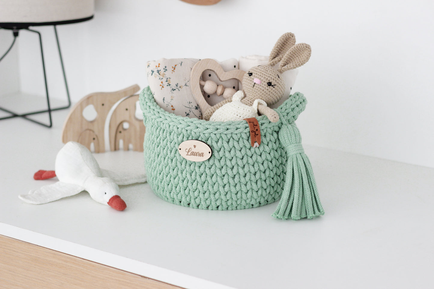 ROUND DIAPER BASKET 20cm | ALOE