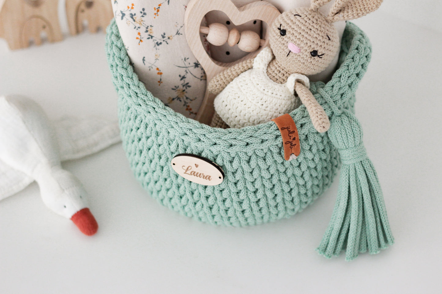 ROUND DIAPER BASKET 20cm | ALOE
