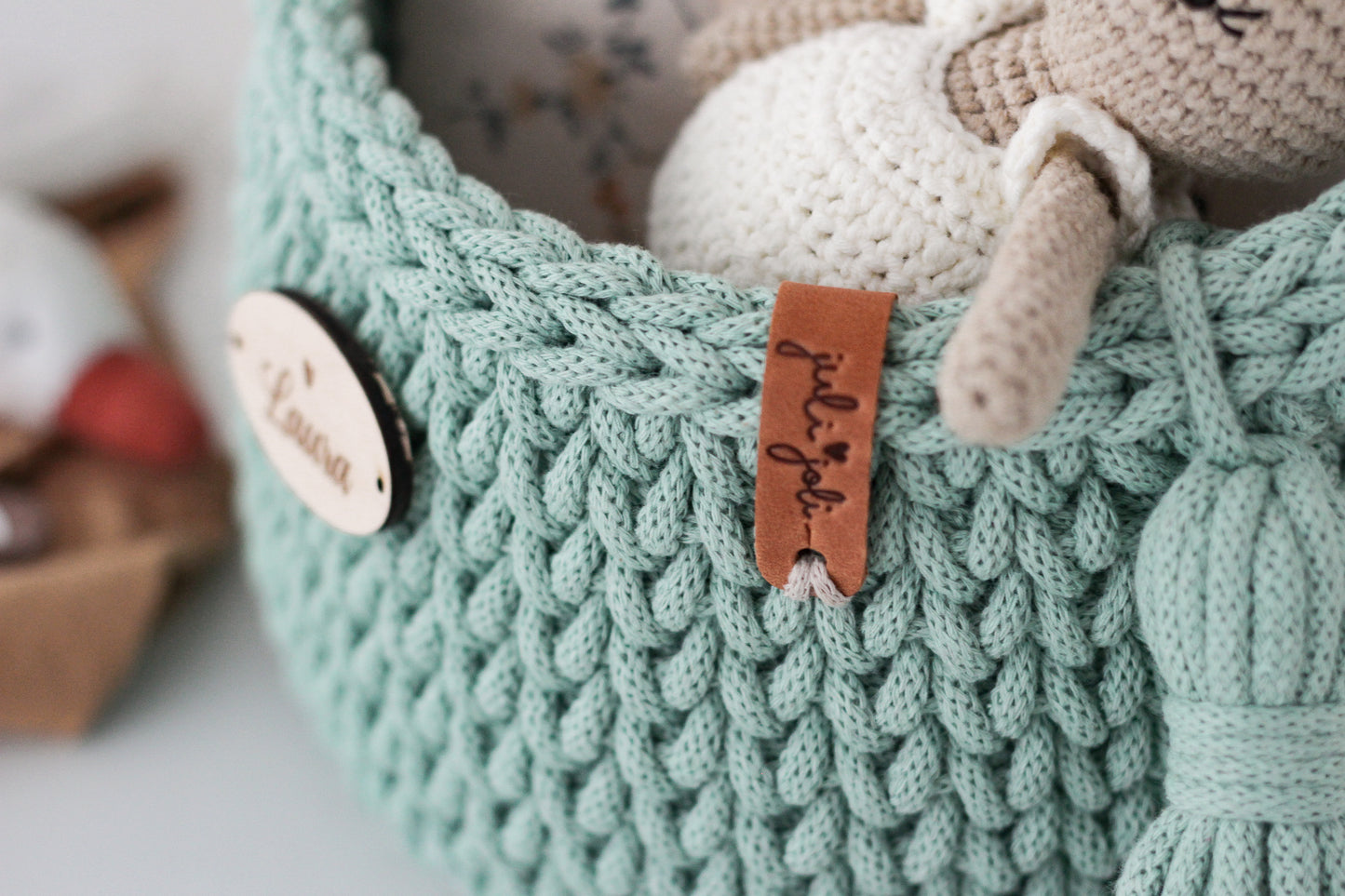 ROUND DIAPER BASKET 20cm | ALOE