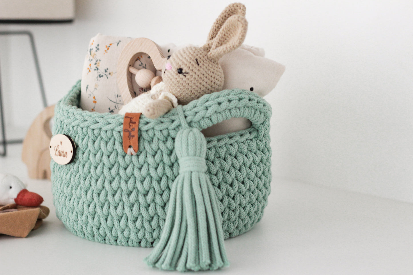 ROUND DIAPER BASKET 20cm | ALOE