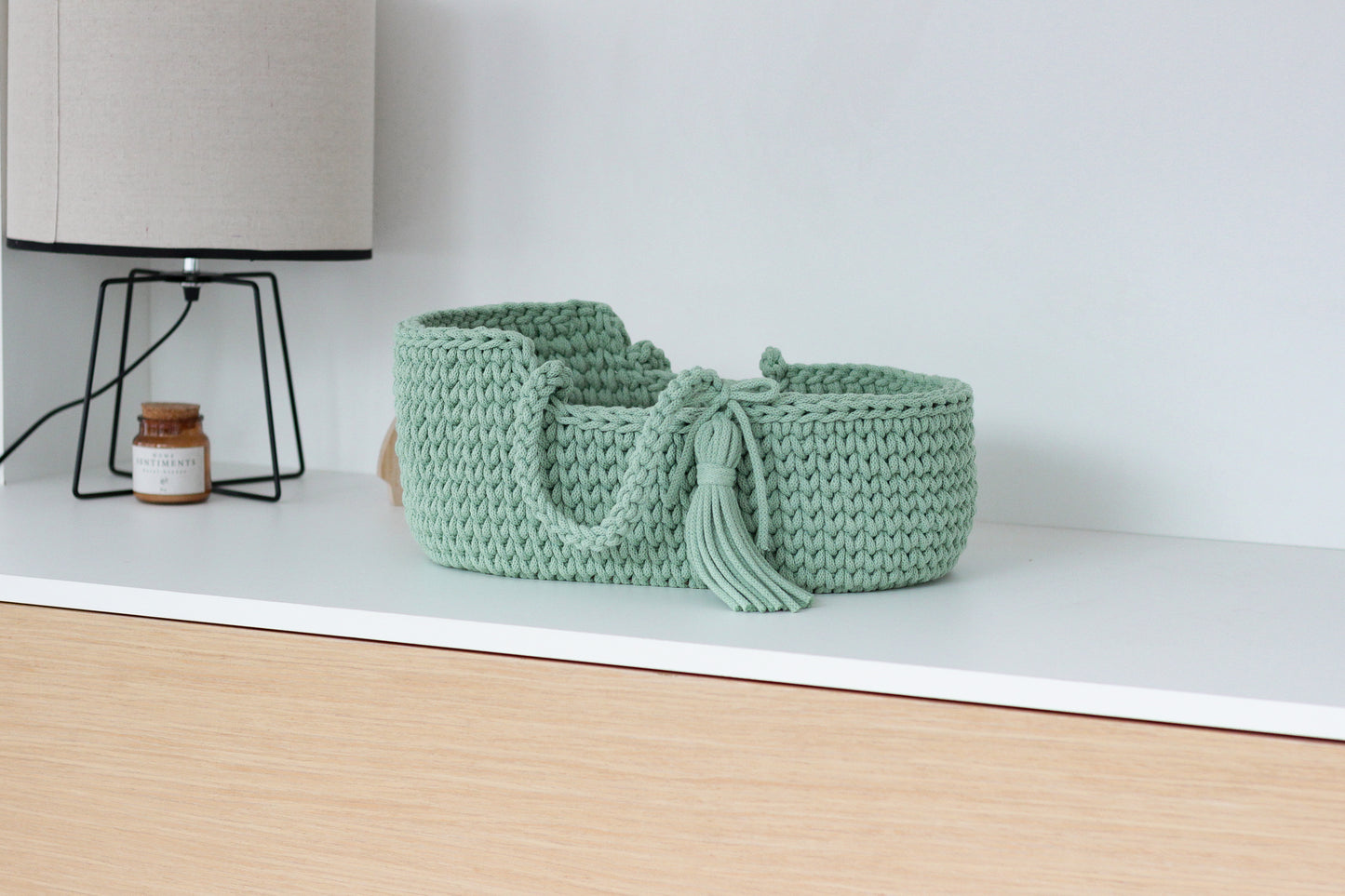 42cm DOLL MOSES BASKET | ALOE