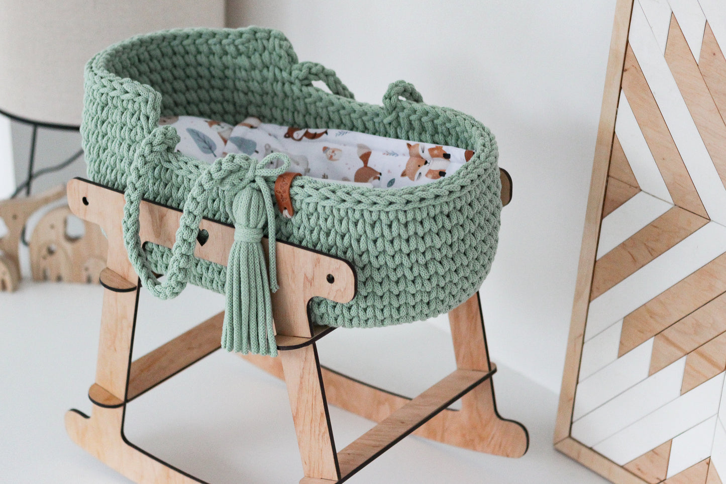 42cm DOLL MOSES BASKET | ALOE