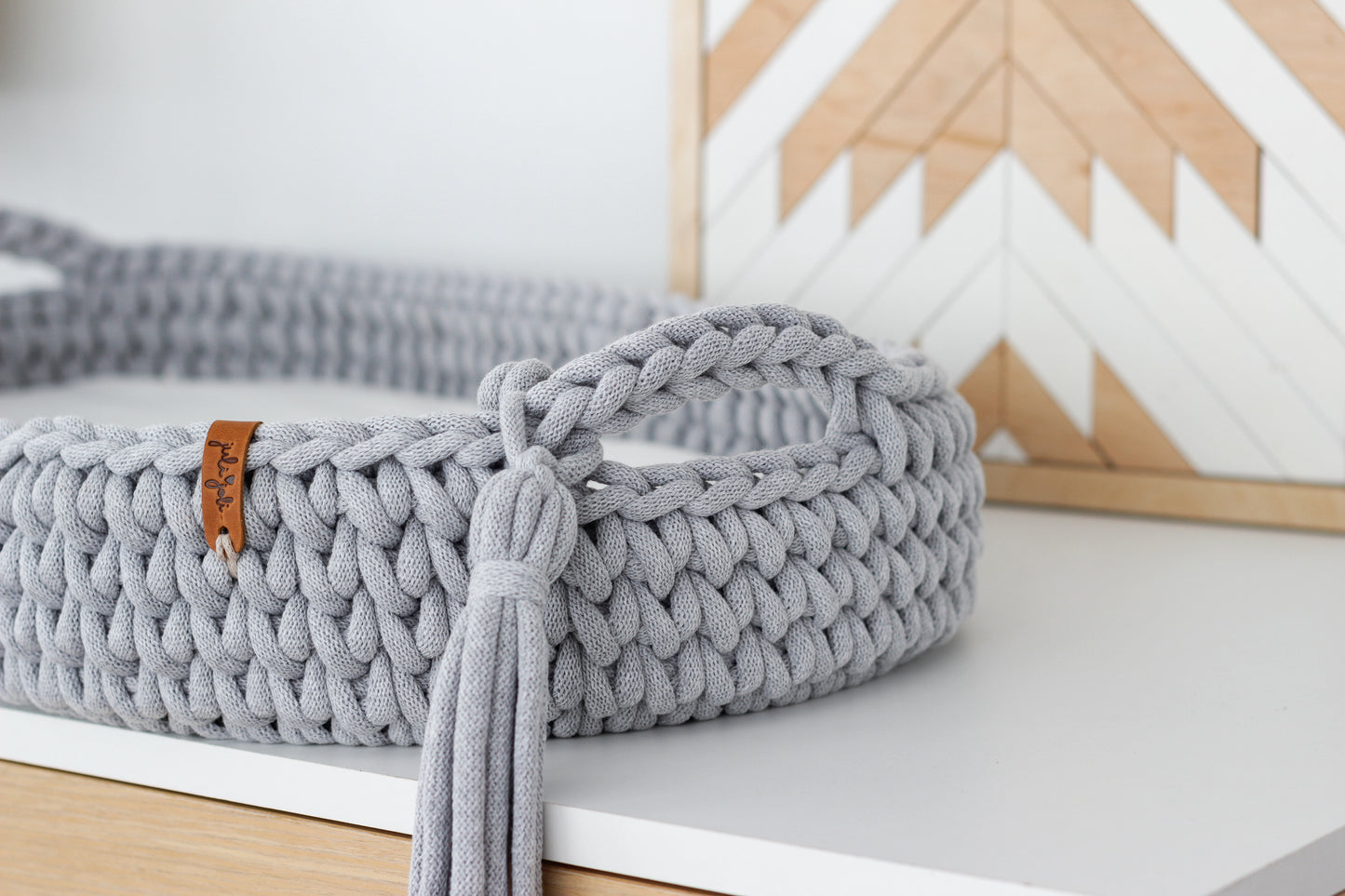 BABY CHANGING BASKET | Light Grey