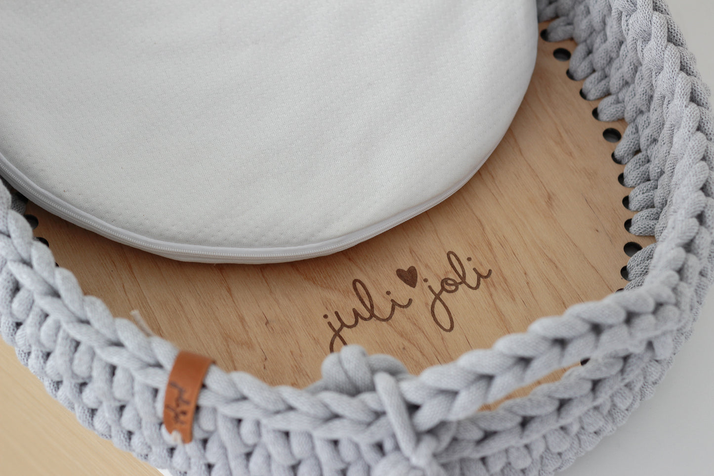 BABY CHANGING BASKET | Light Grey