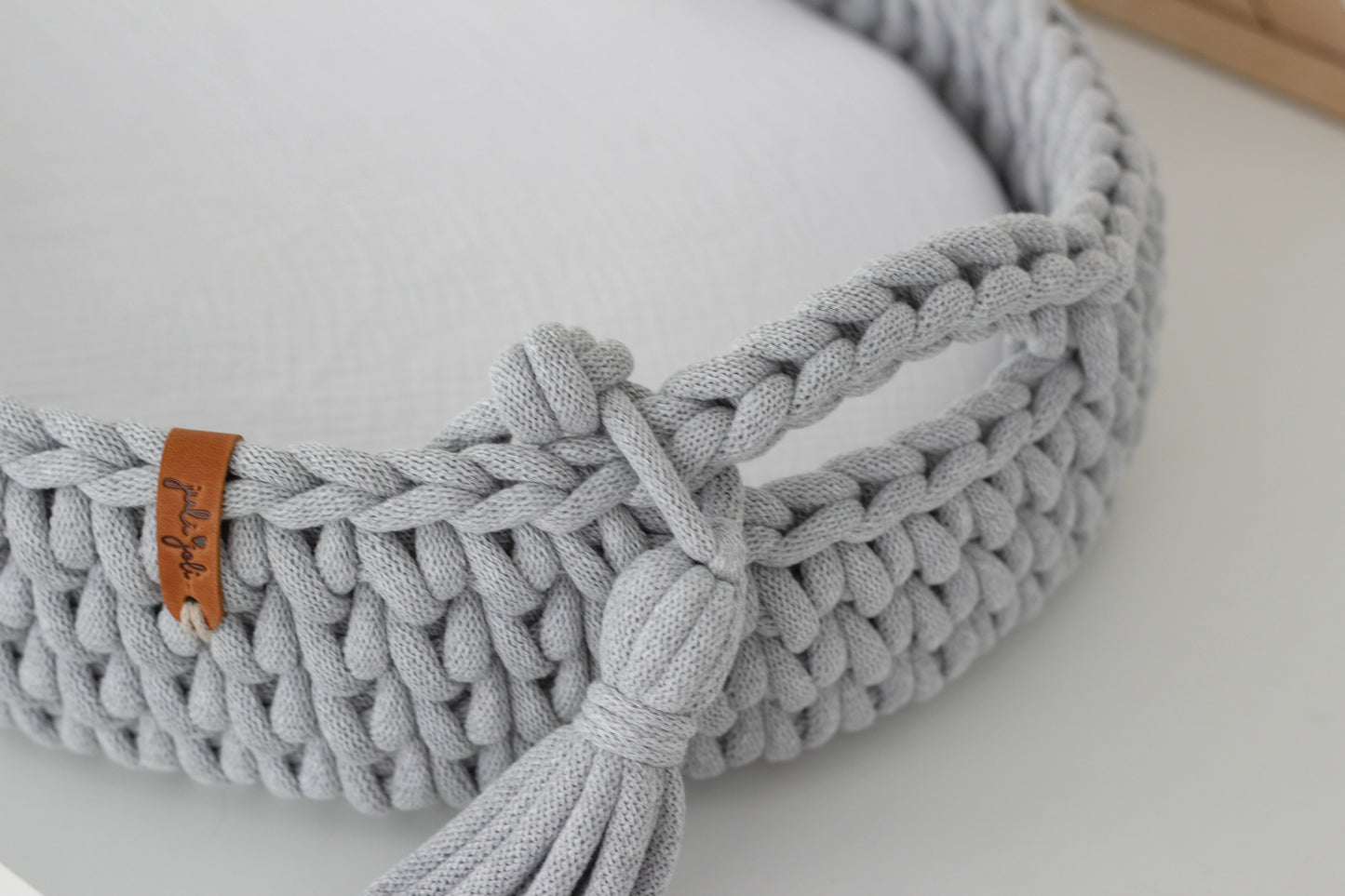 BABY CHANGING BASKET | Light Grey