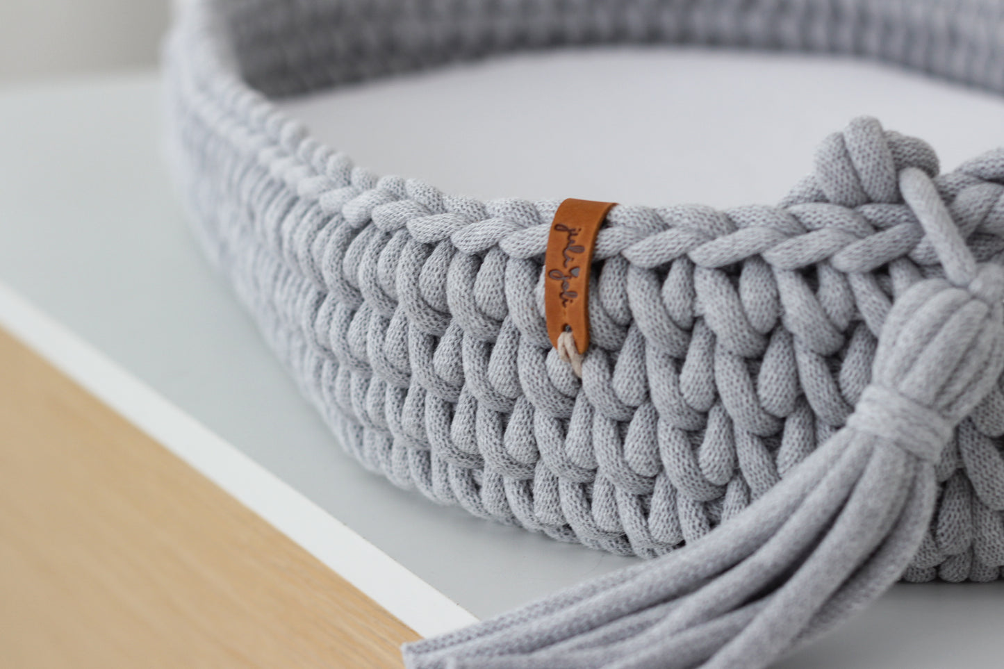 BABY CHANGING BASKET | Light Grey