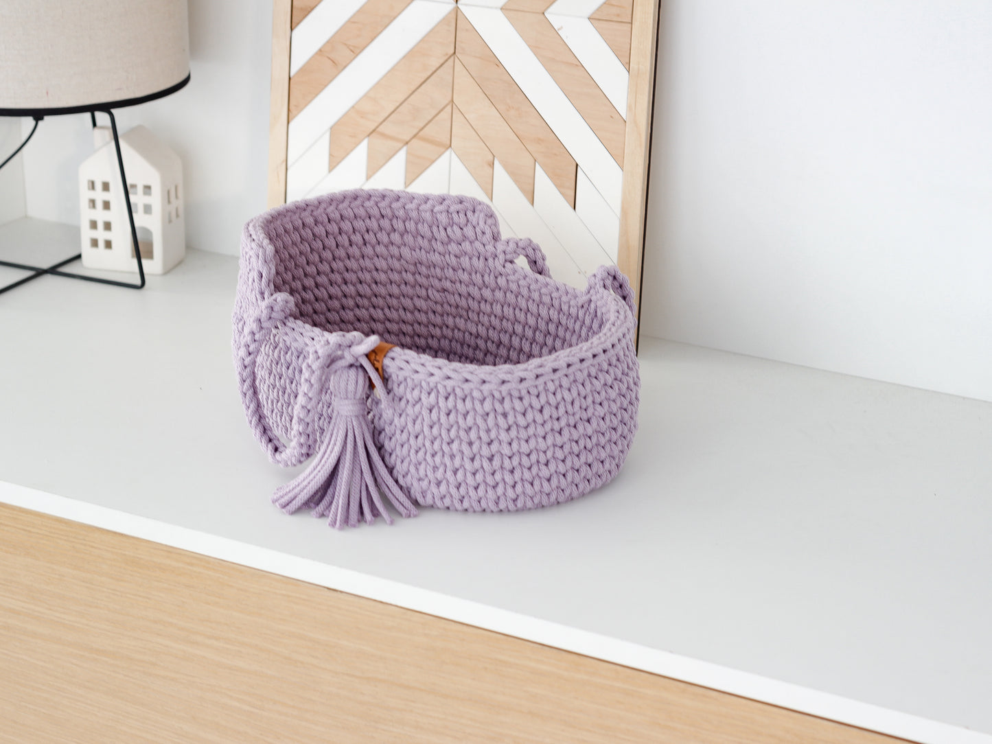 37cm DOLL MOSES BASKET | LAVENDER