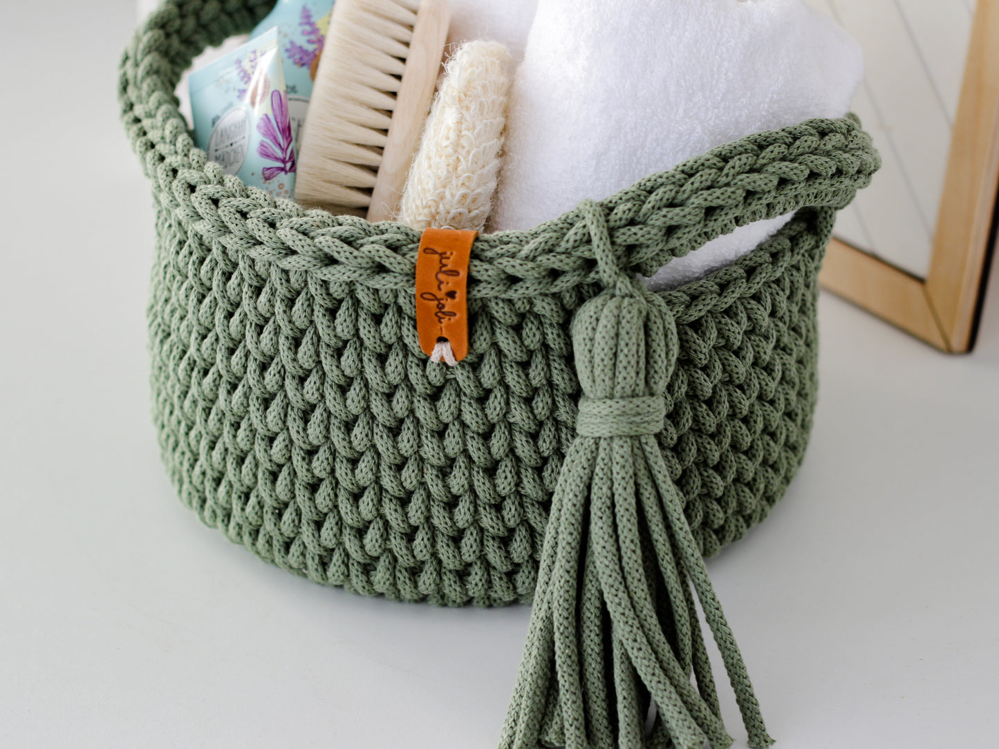 ROUND DIAPER BASKET 20cm | EUCALYPTUS