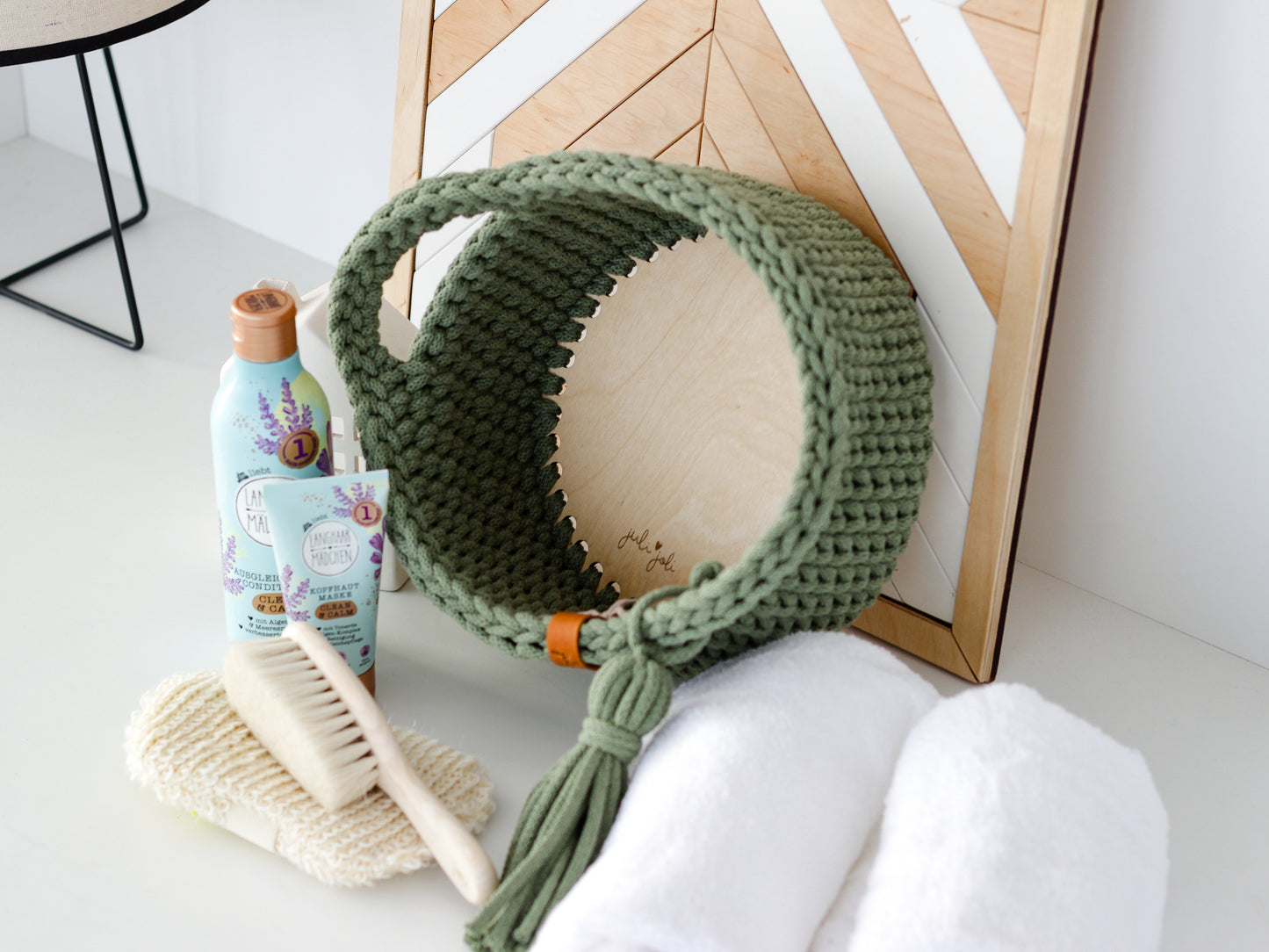 ROUND DIAPER BASKET 20cm | EUCALYPTUS