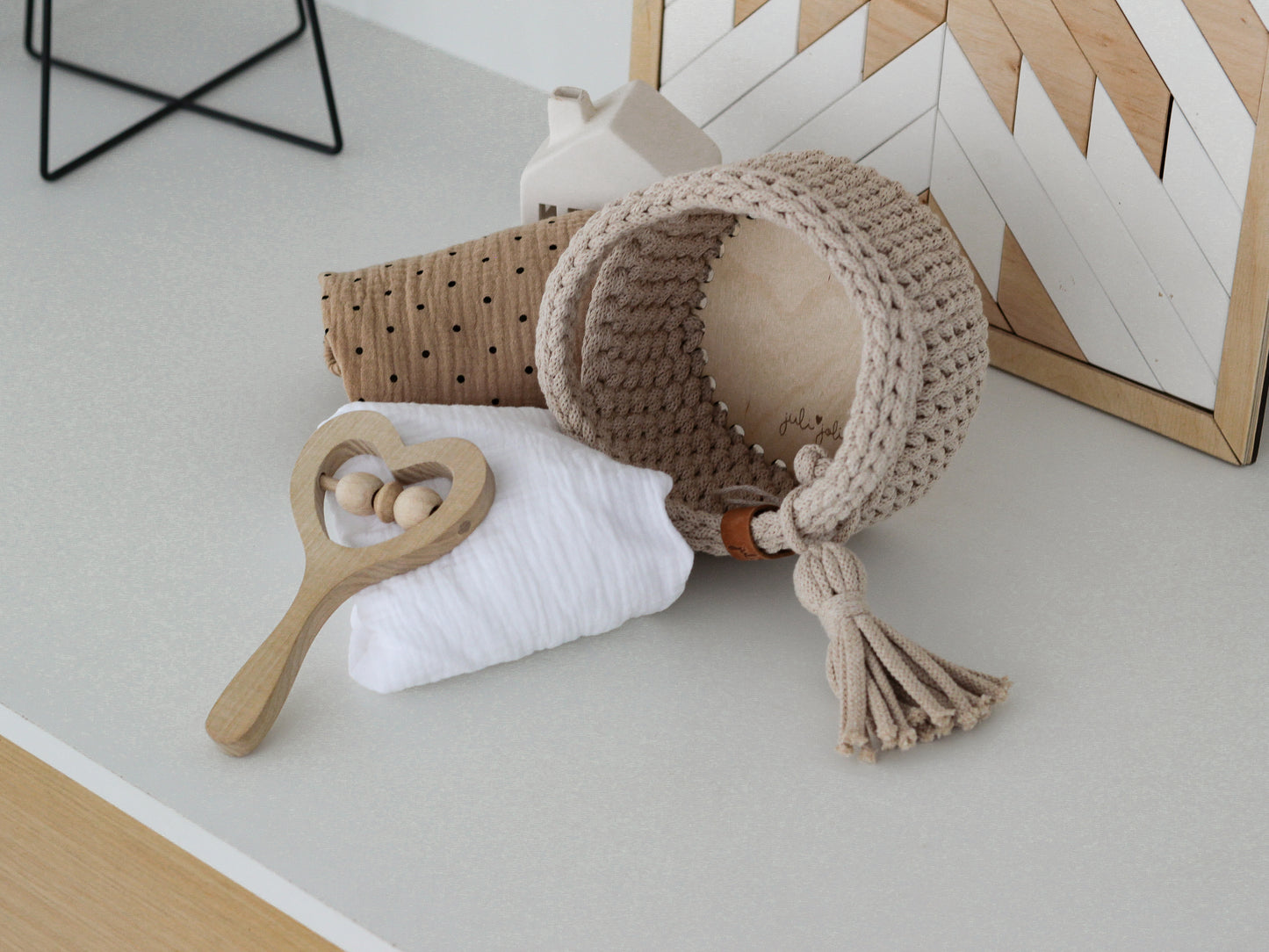ROUND DIAPER BASKET 15cm | WARM BEIGE