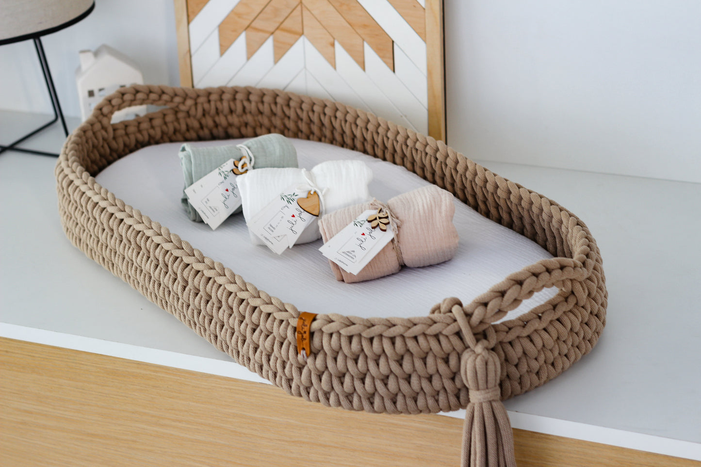 BABY SHOWER | SET 3 FITTED SHEETS | SAND