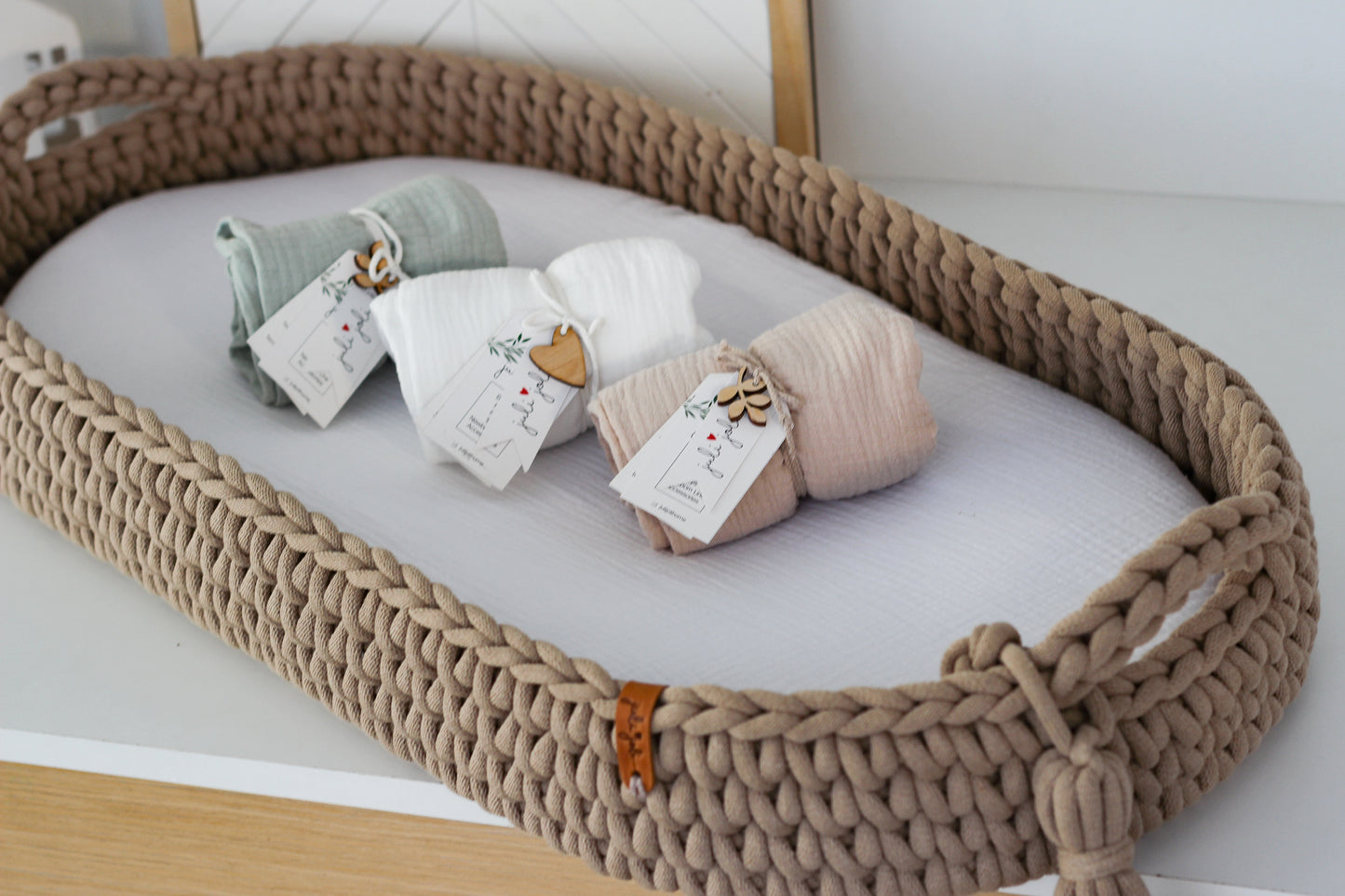 BABY SHOWER | SET 3 FITTED SHEETS | SAND