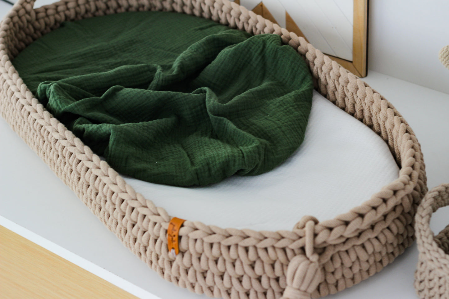 MUSLIN FITTED SHEET | EUCALYPTUS