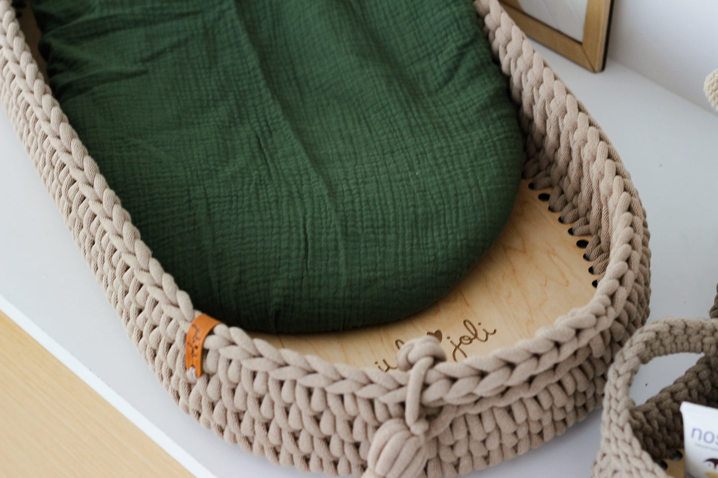MUSLIN FITTED SHEET | EUCALYPTUS