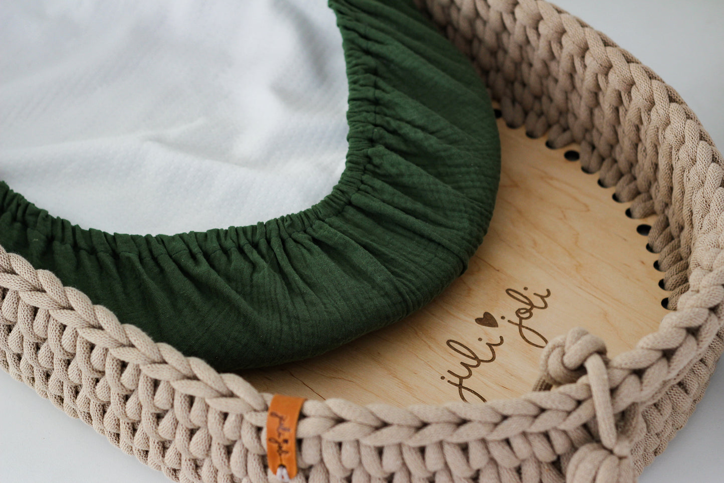 MUSLIN FITTED SHEET | EUCALYPTUS