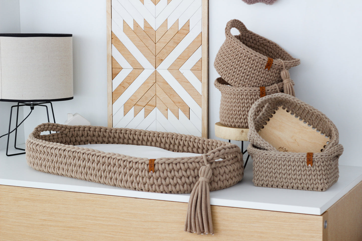 BABY CHANGING BASKET | Sand