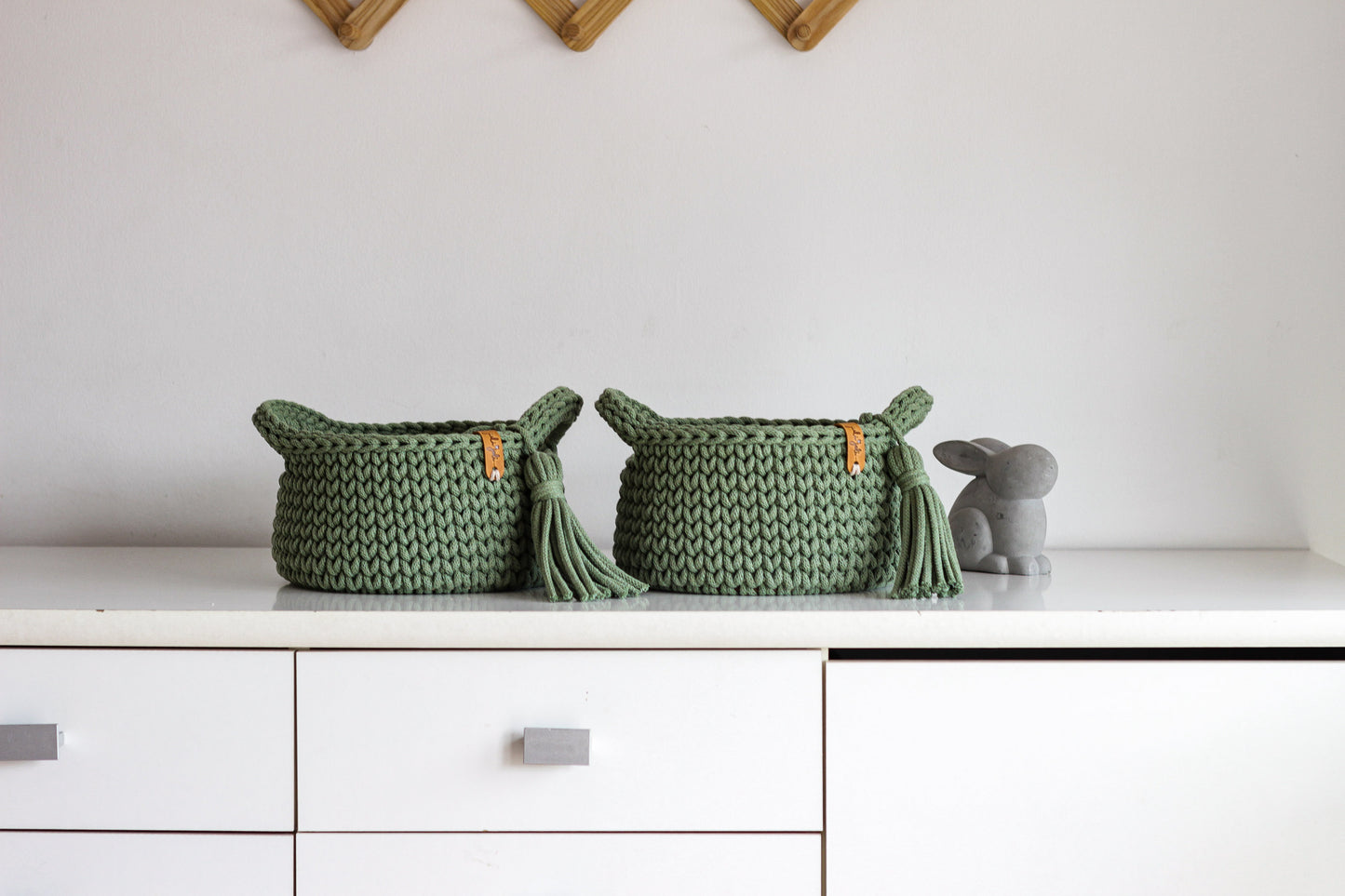 ROUND DIAPER BASKET 20cm | EUCALYPTUS