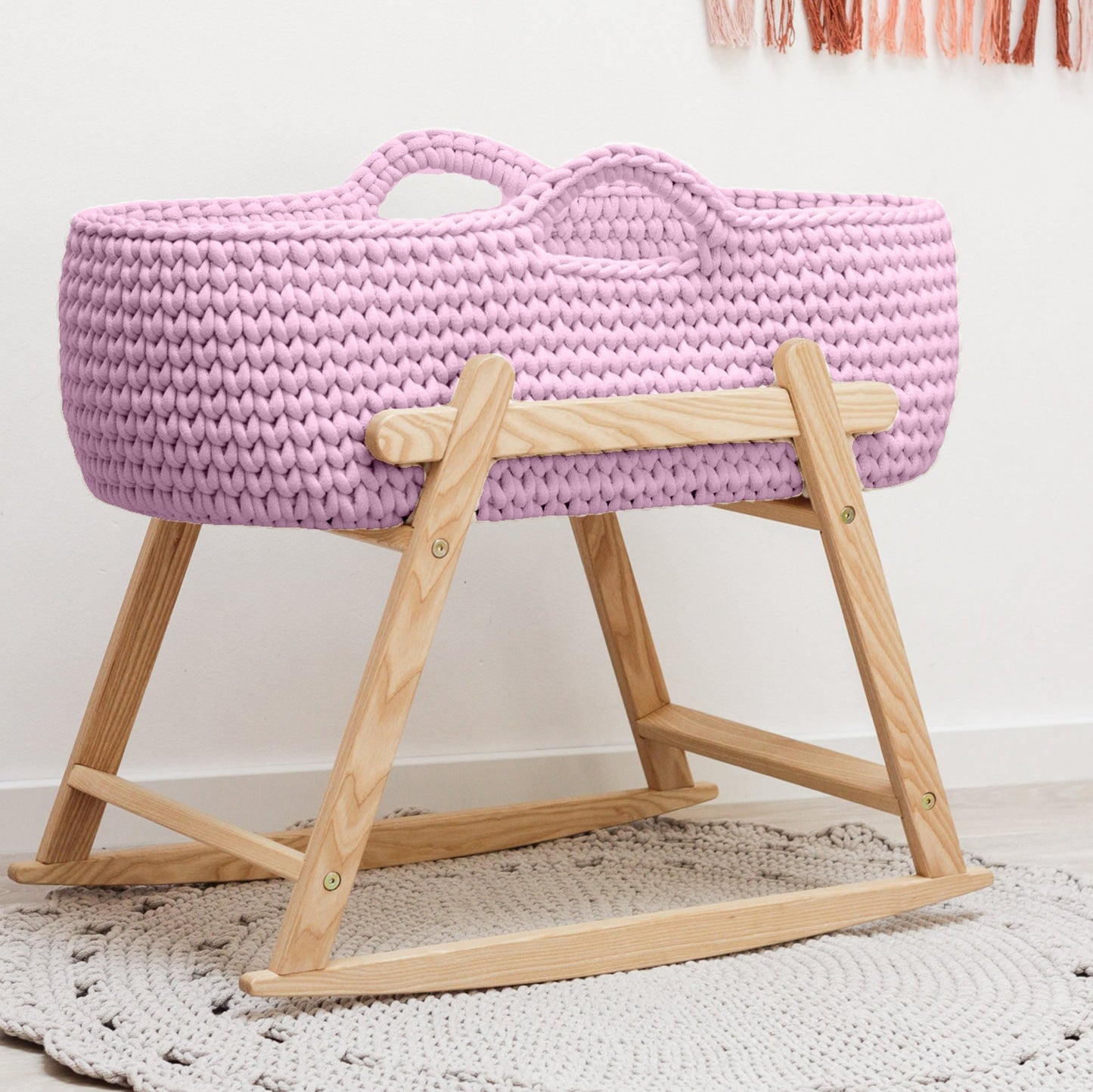 BABY MOSES BASKET | DUSTY PINK