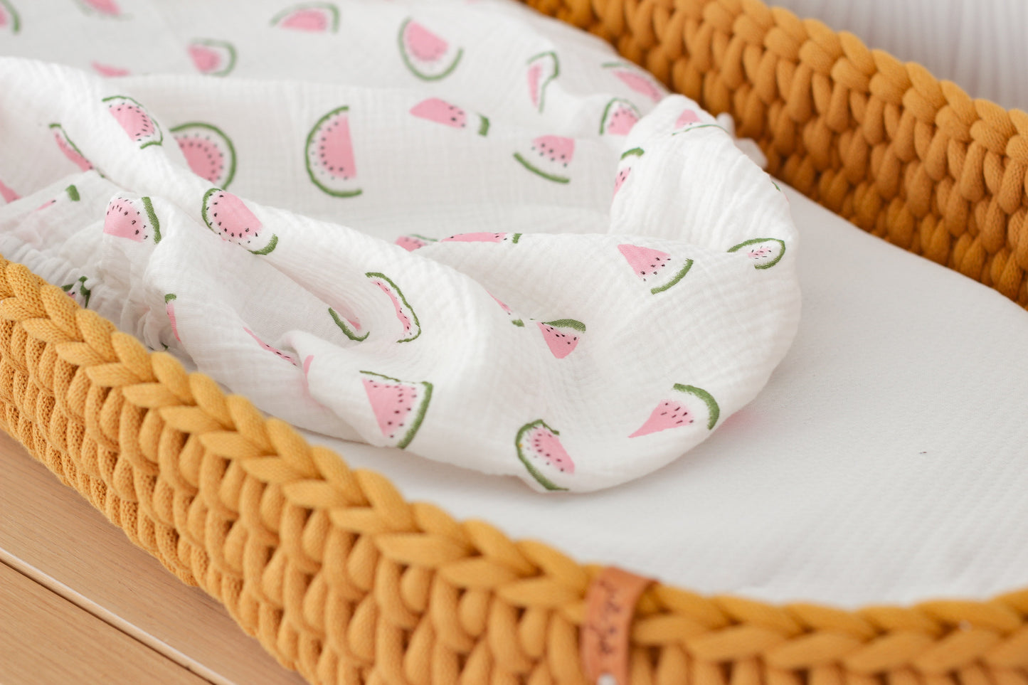 MUSLIN FITTED SHEET | WATERMELONS