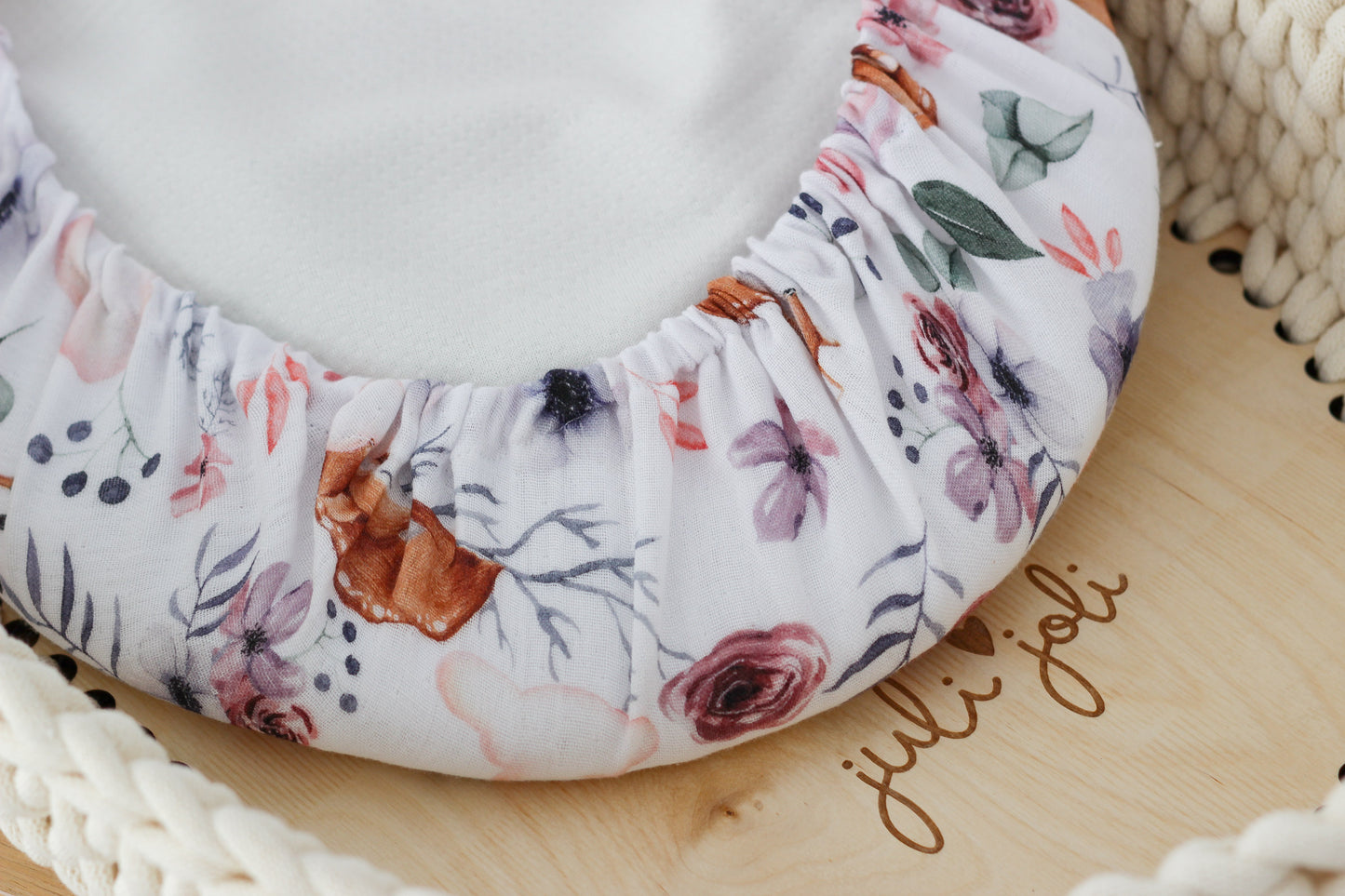 PREMIUM COTTON FITTED SHEET | DEER and FLOWERS