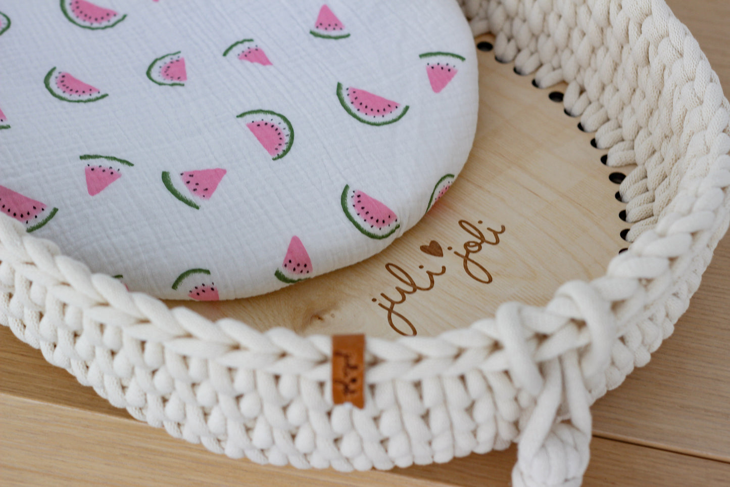 MUSLIN FITTED SHEET | WATERMELONS