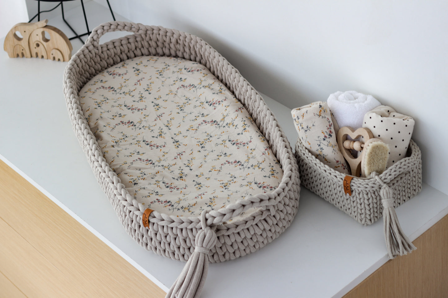 RECTANGLE BASKET MEDIUM | BEIGE