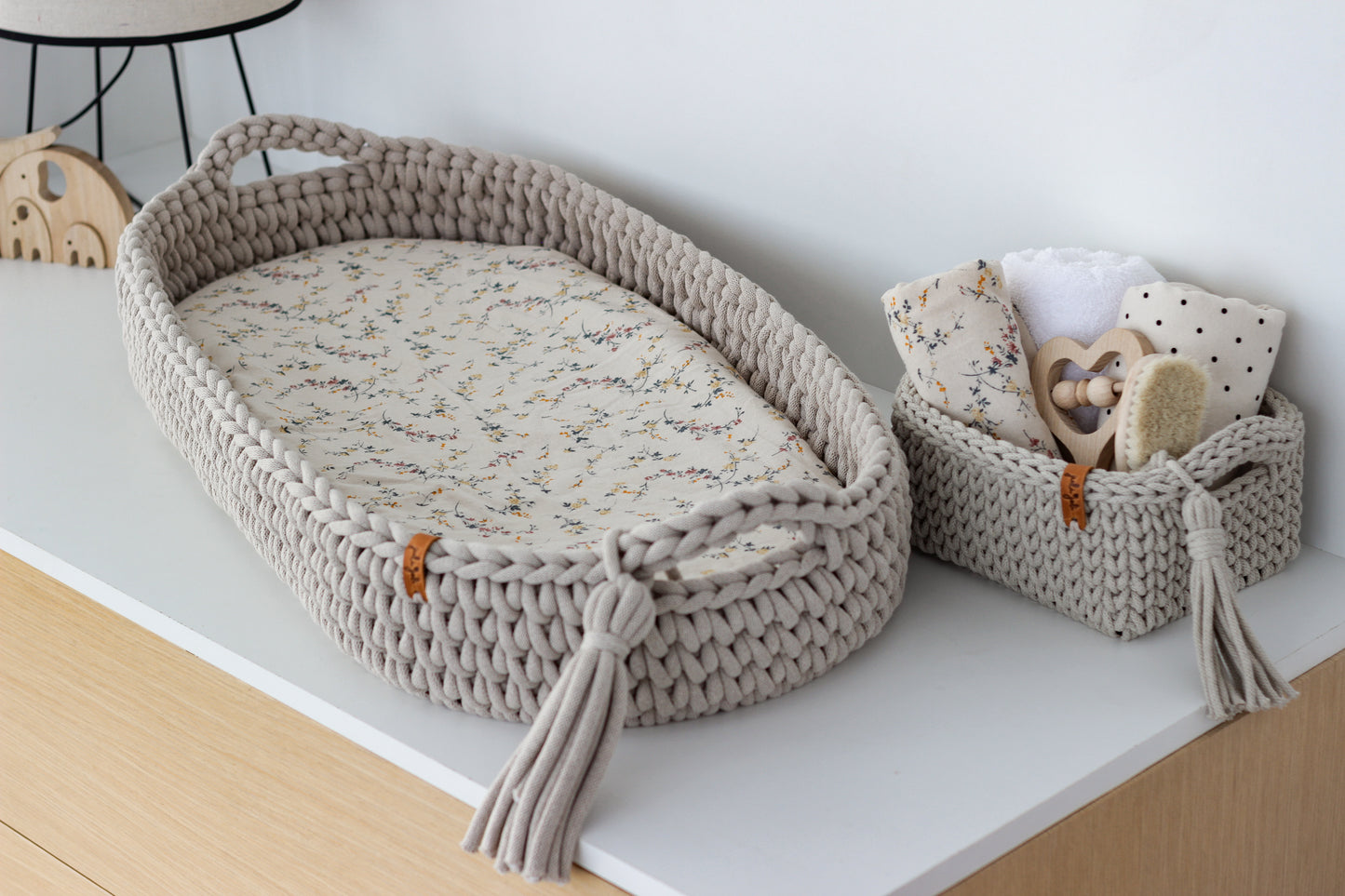 RECTANGLE BASKET MEDIUM | BEIGE