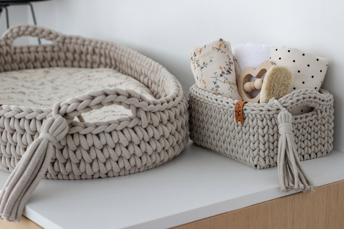 RECTANGLE BASKET MEDIUM | BEIGE