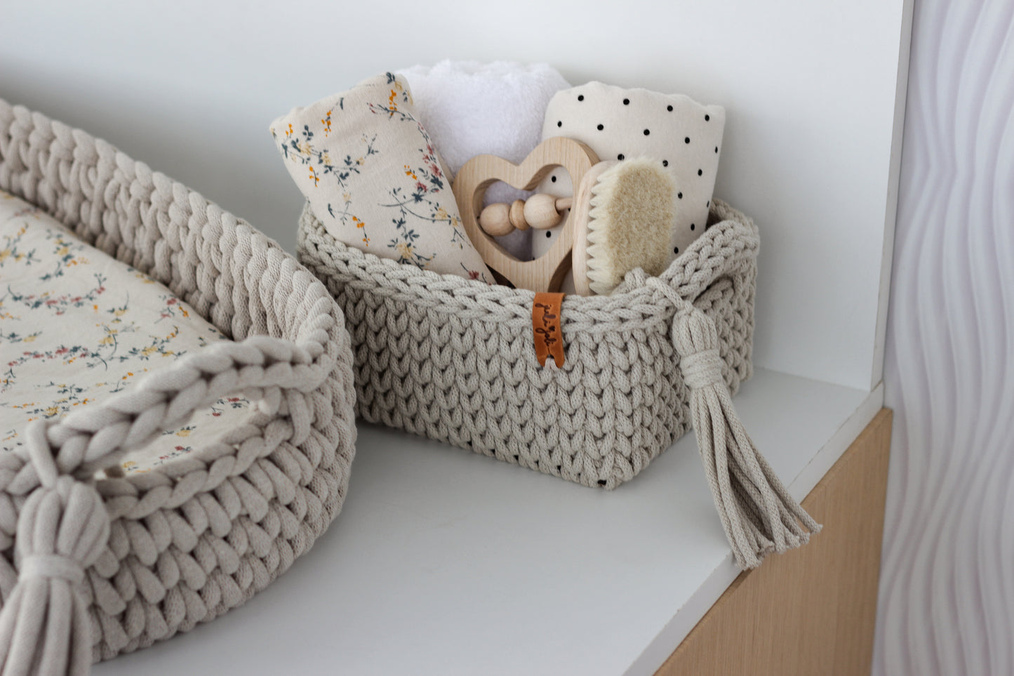 RECTANGLE BASKET MEDIUM | BEIGE