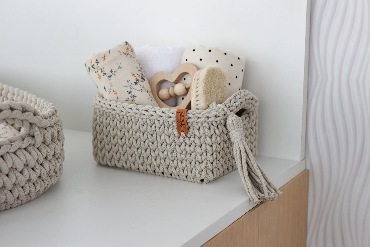 RECTANGLE BASKET MEDIUM | BEIGE