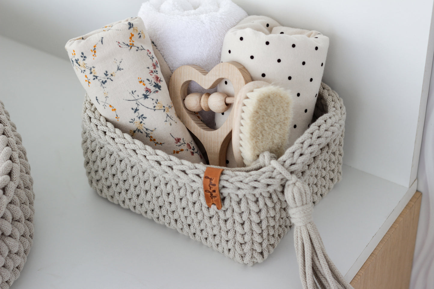 RECTANGLE BASKET MEDIUM | BEIGE