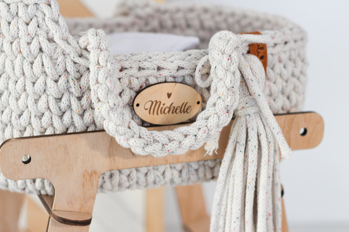 27cm DOLL MOSES BASKET | RAINBOW DUST