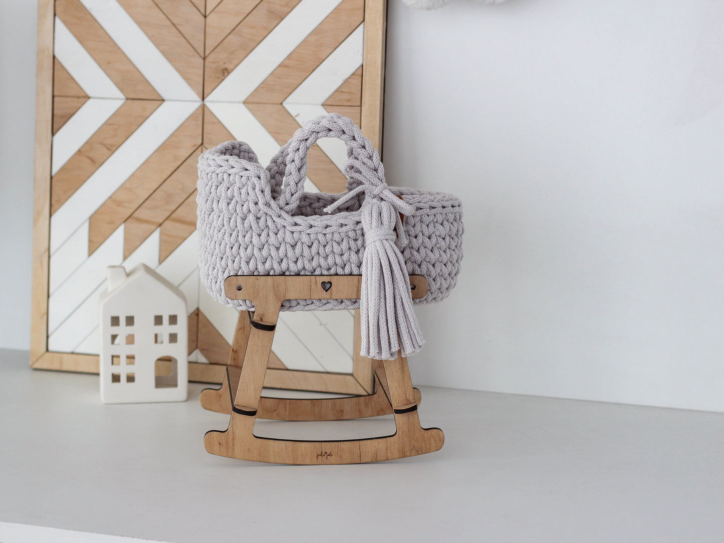 22cm MINI DOLL MOSES BASKET | MOONLIGHT