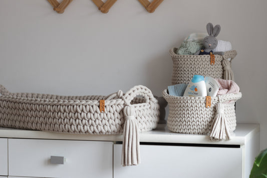 BABY CHANGING BASKET | Beige