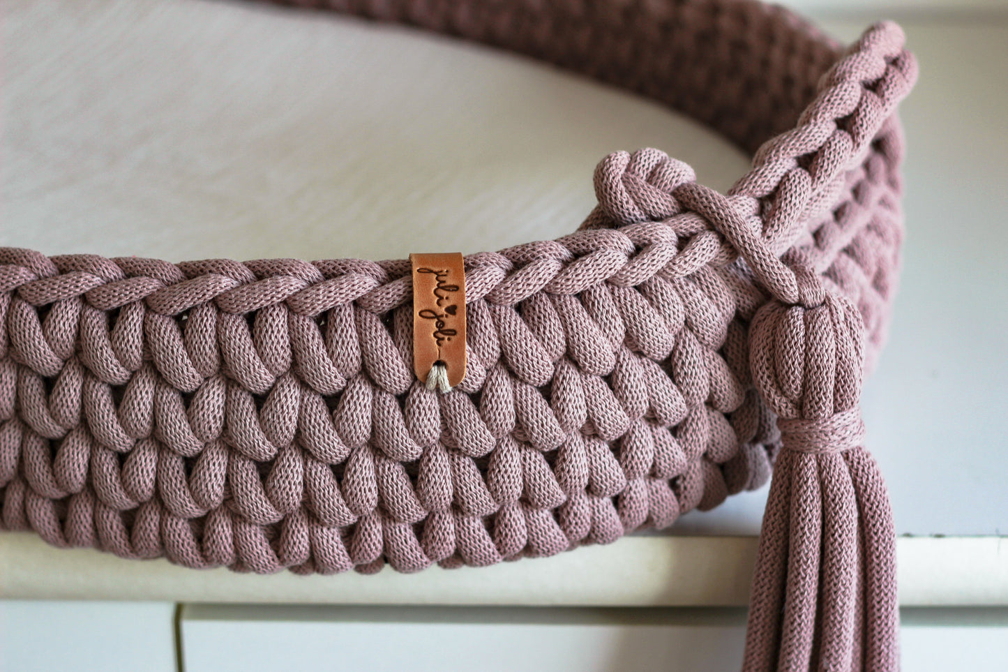 BABY CHANGING BASKET | Mauve