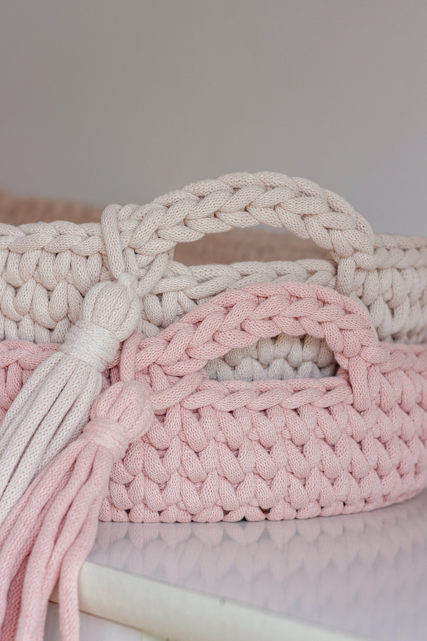 BABY CHANGING BASKET | Pastel Pink